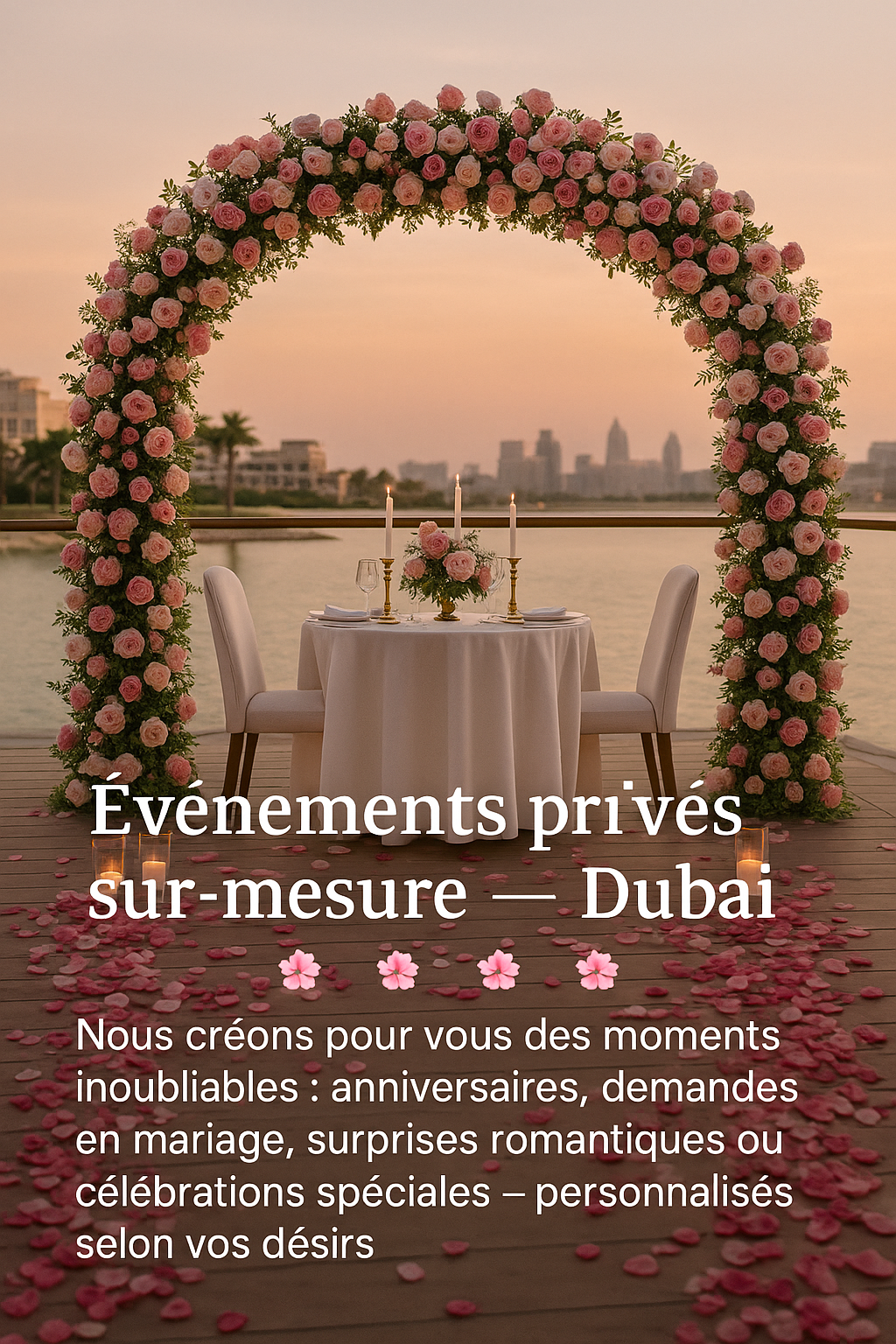 Événements privés (anniversaires, demandes en mariage…)